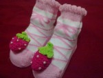 Kaos Kaki Strawberry Baby Girl Putih – Pink
